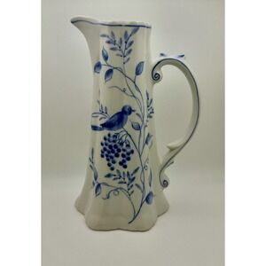 Vintage Andrea by Sadek Blue & White Coffee Pot